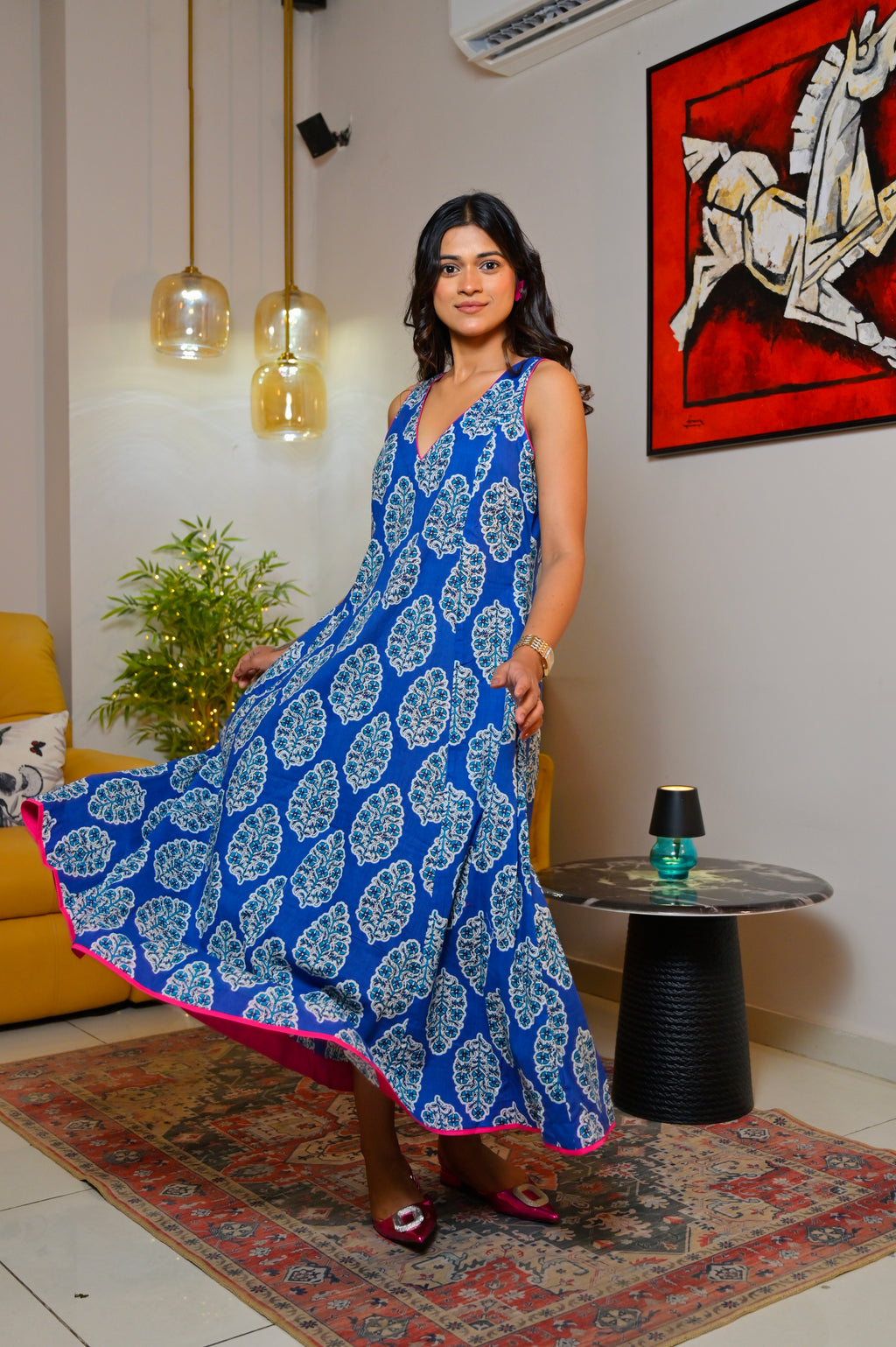 Indigo Midi Dress
