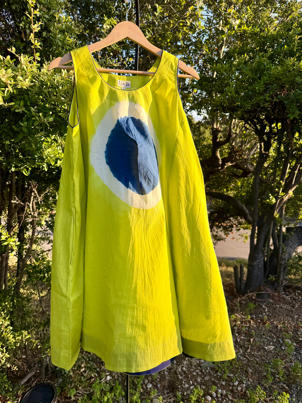 Green Tie-Dye Mini Dress