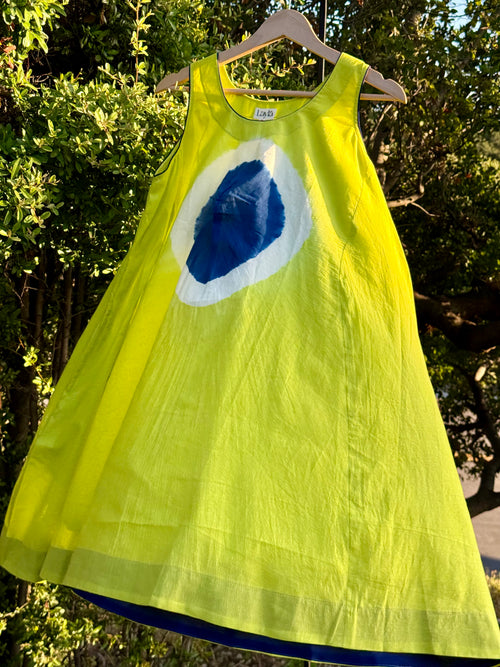 Green Tie-Dye Mini Dress