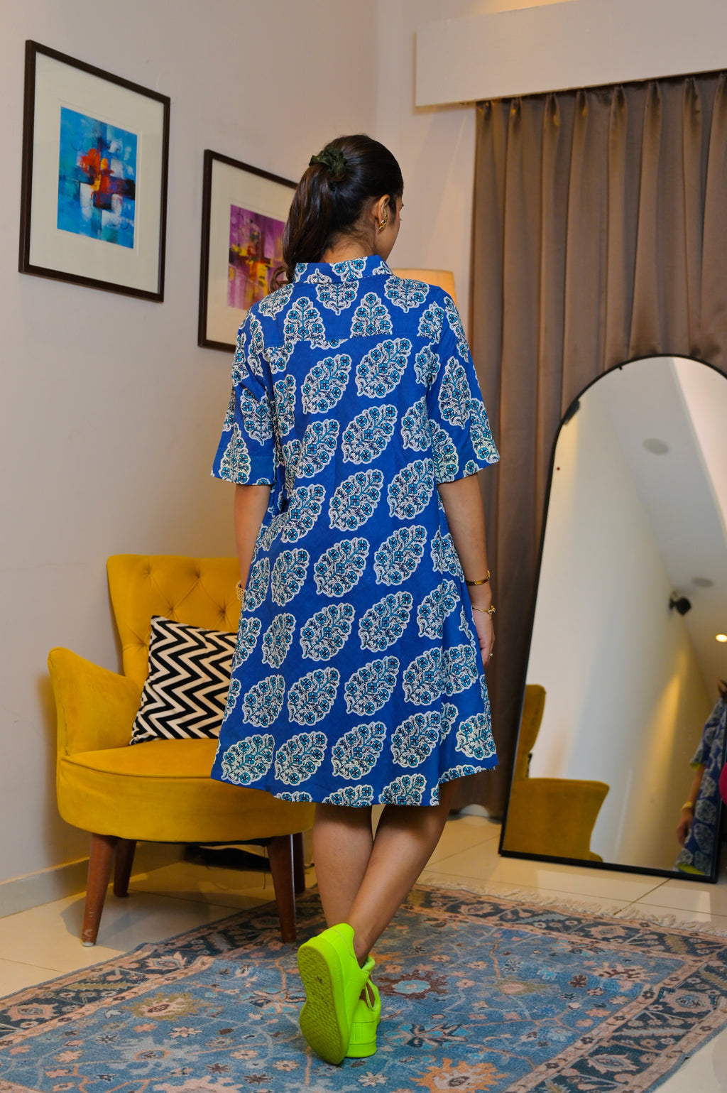 Indigo Collar Dress