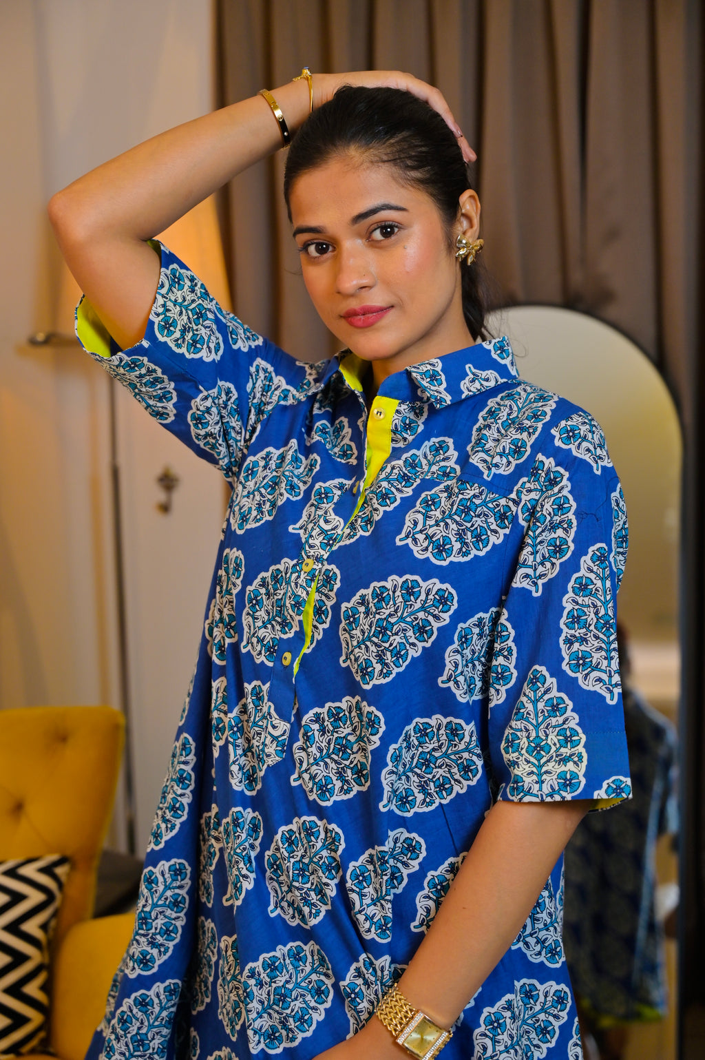 Indigo Collar Dress